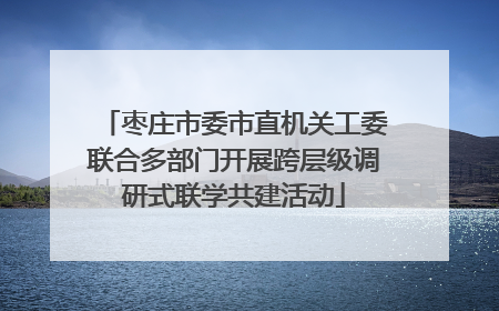 枣庄市委市直机关工委联合多部门开展跨层级调研式联学共建活动