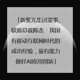 新紫光集团董事、联席总裁陈杰：我国有移动互联网时代的成功经验，最有能力做好AI应用创新