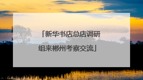 新华书店总店调研组来郴州考察交流