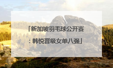 新加坡羽毛球公开赛：韩悦晋级女单八强