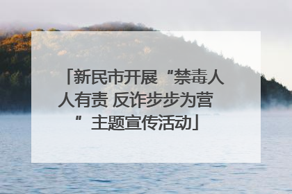 新民市开展“禁毒人人有责 反诈步步为营”主题宣传活动