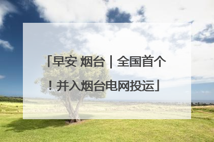 早安 烟台｜全国首个！并入烟台电网投运