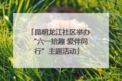 昆明龙江社区举办“六一拾趣 爱伴同行”主题活动