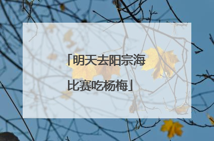 明天去阳宗海比赛吃杨梅