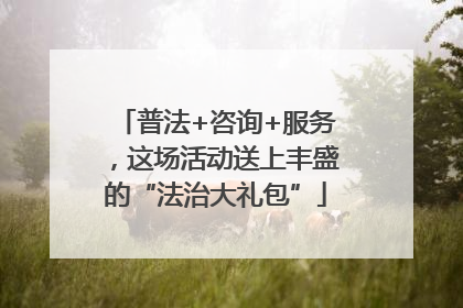 普法+咨询+服务，这场活动送上丰盛的“法治大礼包”