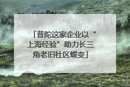 普陀这家企业以“上海经验”助力长三角老旧社区蝶变