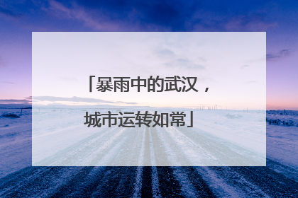 暴雨中的武汉，城市运转如常