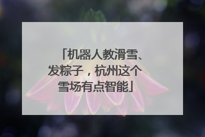 机器人教滑雪、发粽子，杭州这个雪场有点智能