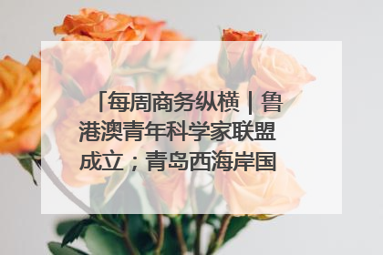 每周商务纵横｜鲁港澳青年科学家联盟成立；青岛西海岸国际能源自贸港启用
