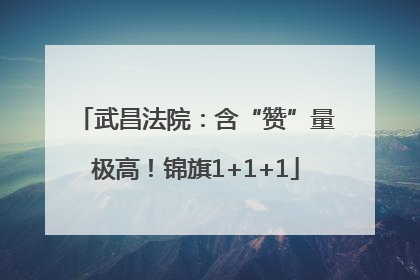 武昌法院：含“赞”量极高！锦旗1+1+1