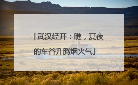 武汉经开：瞧，夏夜的车谷升腾烟火气