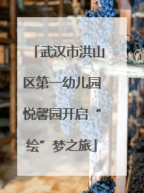 武汉市洪山区第一幼儿园悦馨园开启“绘”梦之旅