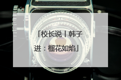 校长说丨韩子进：榴花如焰