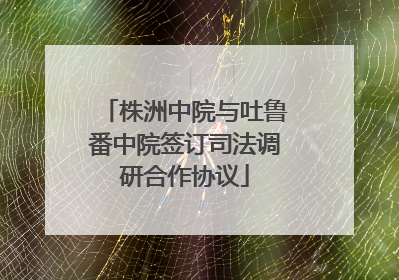 株洲中院与吐鲁番中院签订司法调研合作协议