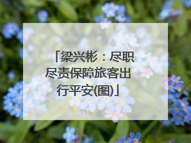 梁兴彬：尽职尽责保障旅客出行平安(图)