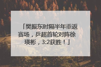 樊振东时隔半年重返赛场，乒超首轮对阵徐瑛彬，3:2获胜！