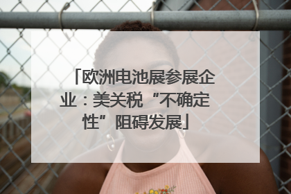 欧洲电池展参展企业：美关税“不确定性”阻碍发展