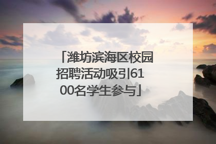 潍坊滨海区校园招聘活动吸引6100名学生参与