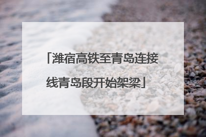 潍宿高铁至青岛连接线青岛段开始架梁