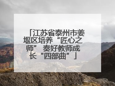 江苏省泰州市姜堰区培养“匠心之师” 奏好教师成长“四部曲”