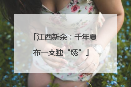 江西新余：千年夏布一支独“绣”