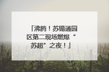 沸腾！苏锡通园区第二现场燃爆“苏超”之夜！