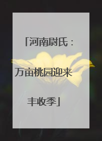 河南尉氏：万亩桃园迎来丰收季