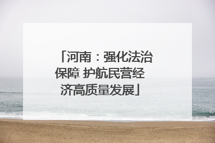 河南：强化法治保障 护航民营经济高质量发展