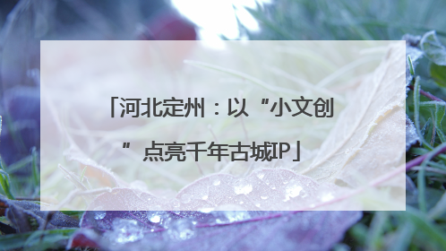 河北定州：以“小文创”点亮千年古城IP