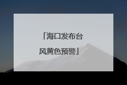 海口发布台风黄色预警