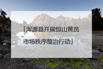 浑源县开展恒山黄芪市场秩序整治行动