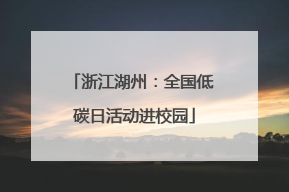 浙江湖州：全国低碳日活动进校园