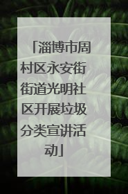 淄博市周村区永安街街道光明社区开展垃圾分类宣讲活动