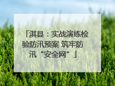 淇县：实战演练检验防汛预案 筑牢防汛“安全网”