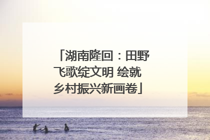 湖南隆回：田野飞歌绽文明 绘就乡村振兴新画卷