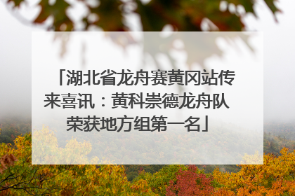 湖北省龙舟赛黄冈站传来喜讯：黄科崇德龙舟队荣获地方组第一名
