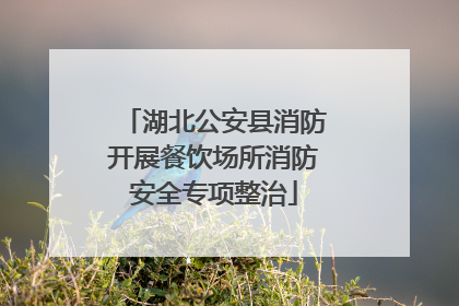 湖北公安县消防开展餐饮场所消防安全专项整治