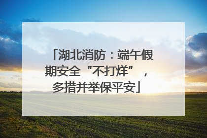 湖北消防：端午假期安全“不打烊”，多措并举保平安