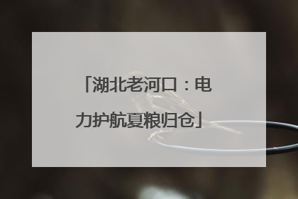 湖北老河口：电力护航夏粮归仓