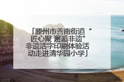 滕州市善南街道“匠心聚 邂逅非遗”非遗活字印刷体验活动走进清华园小学