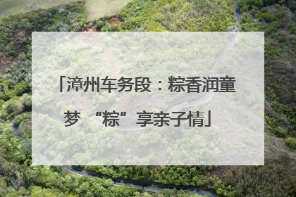 漳州车务段：粽香润童梦 “粽”享亲子情