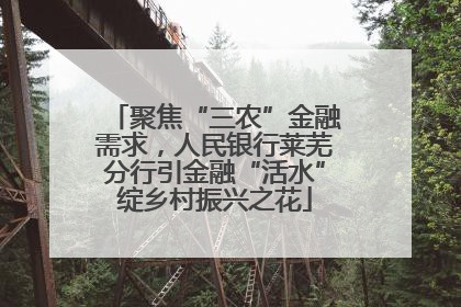 聚焦“三农”金融需求，人民银行莱芜分行引金融“活水”绽乡村振兴之花