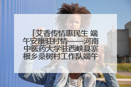 艾香传情惠民生 端午安康驻村情——河南中医药大学驻西峡县寨根乡桑树村工作队端午中医惠民记