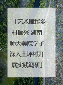 艺术赋能乡村振兴 湖南师大美院学子深入土坪村开展实践调研