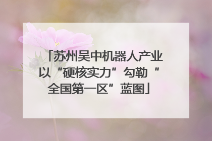 苏州吴中机器人产业以“硬核实力”勾勒“全国第一区”蓝图