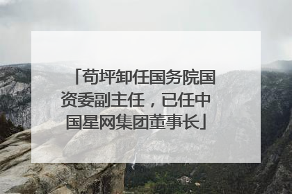 苟坪卸任国务院国资委副主任，已任中国星网集团董事长