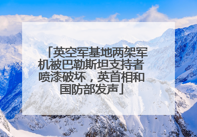 英空军基地两架军机被巴勒斯坦支持者喷漆破坏，英首相和国防部发声