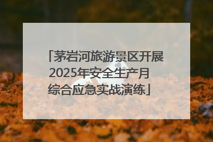 茅岩河旅游景区开展2025年安全生产月综合应急实战演练