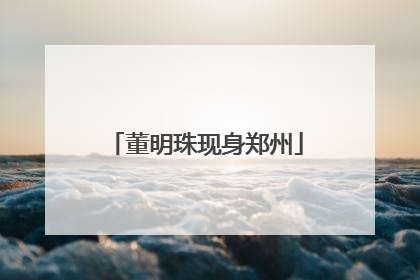董明珠现身郑州