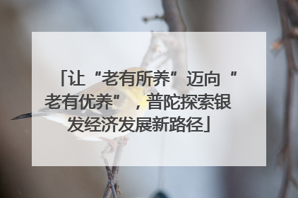 让“老有所养”迈向“老有优养”，普陀探索银发经济发展新路径